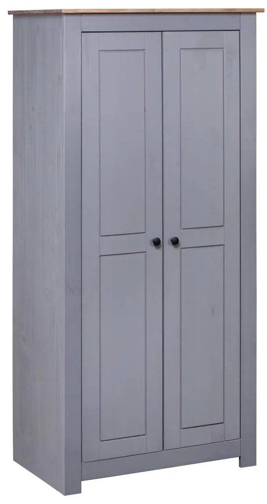 vidaXL Šatník sivý 80x50x171,5 cm masívne borovicové drevo Panama Range