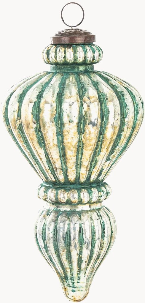 Sklenené vianočné ozdoby Droplet, V 21 cm, 4 ks