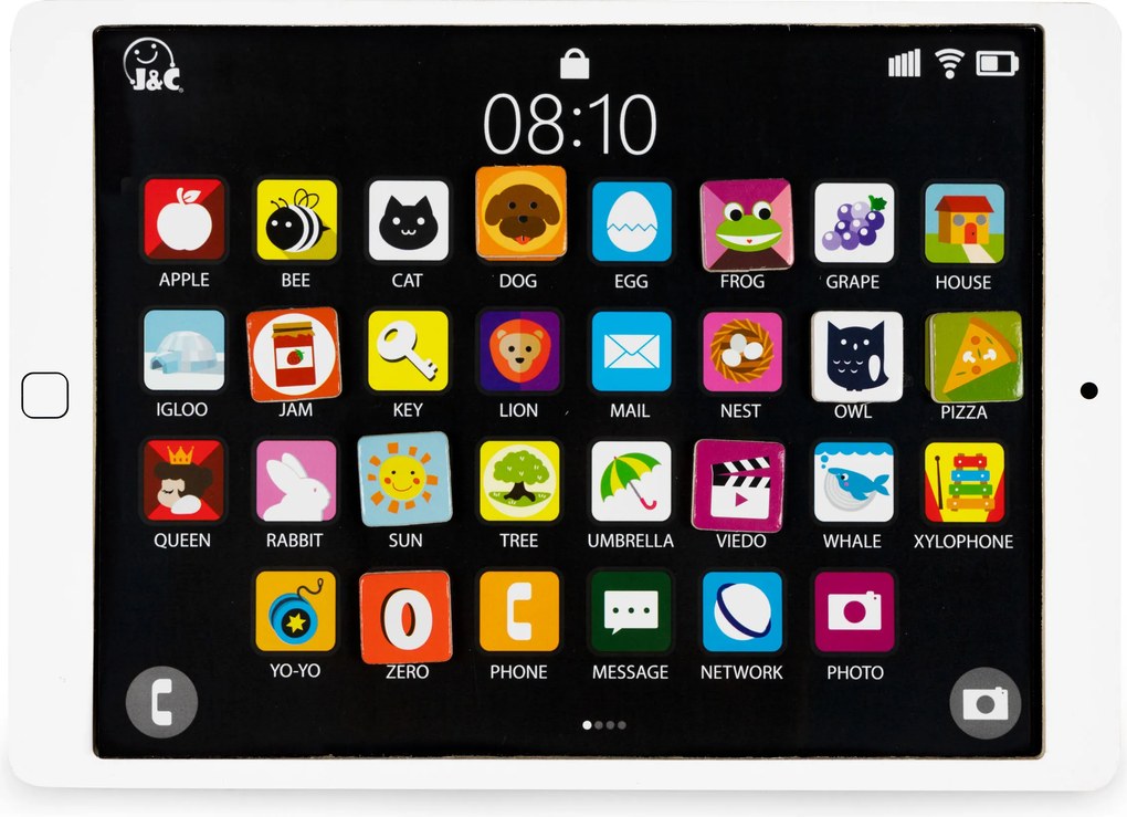 ECOTOYS Drevený magnetický tablet – kriedová edukatívna tabuľa pre deti s číslicami