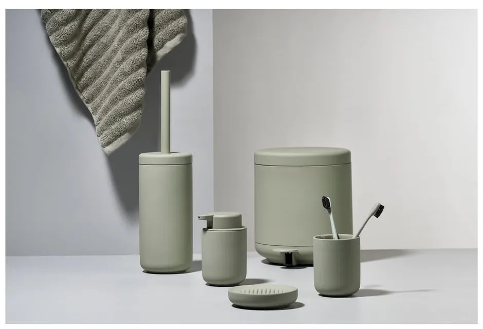Svetlozelená porcelánová nádobka na mydlo Ume – Zone