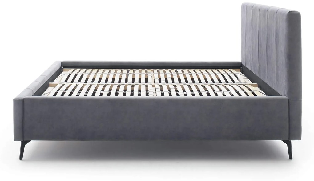 Čalúnená posteľ zallino s úložným priestorom 180 x 200 antracitová MUZZA