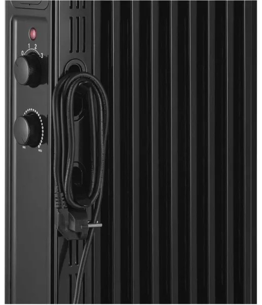 Sencor - Olejový radiátor so 9 rebrami 800/1200/2000W/230V čierna