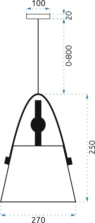 Toolight Toolight, stropné svietidlo BUFFO 1xE27 APP157-1CP, biela, OSW-00171