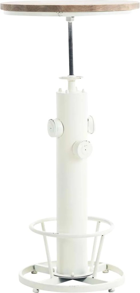 Kovový barový stôl Ruhr v industriálnom štýle - Biela antik