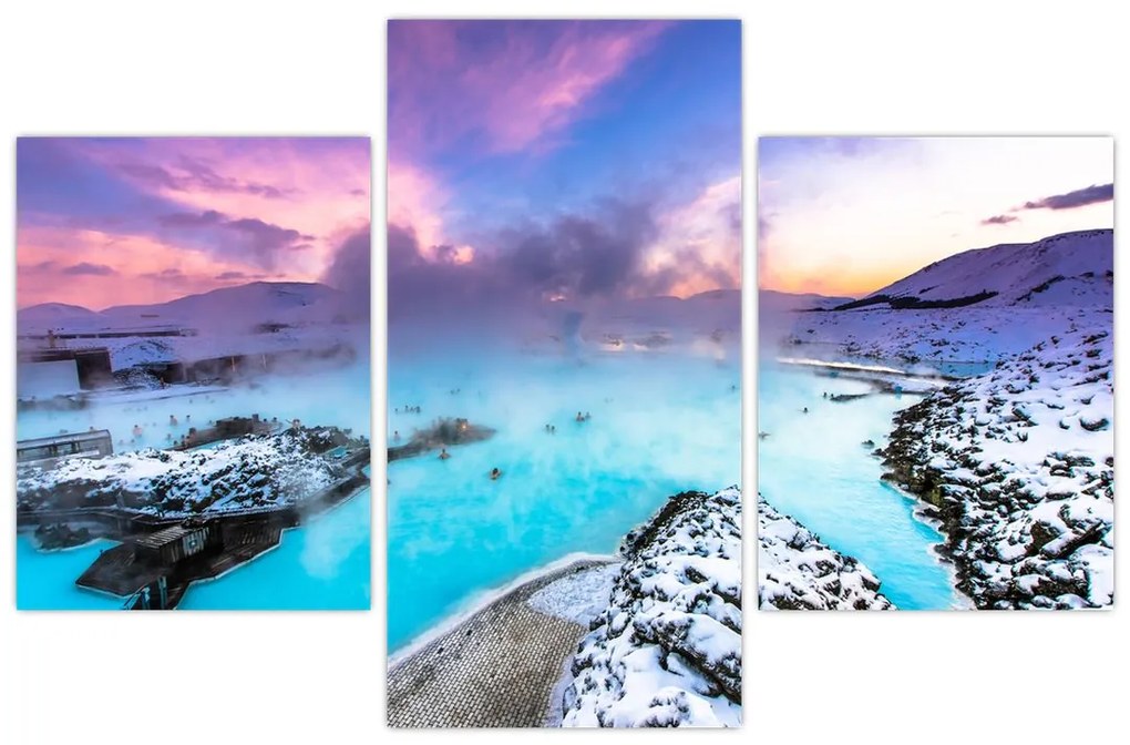 Obraz - Modrá lagúna na Islande (90x60 cm)