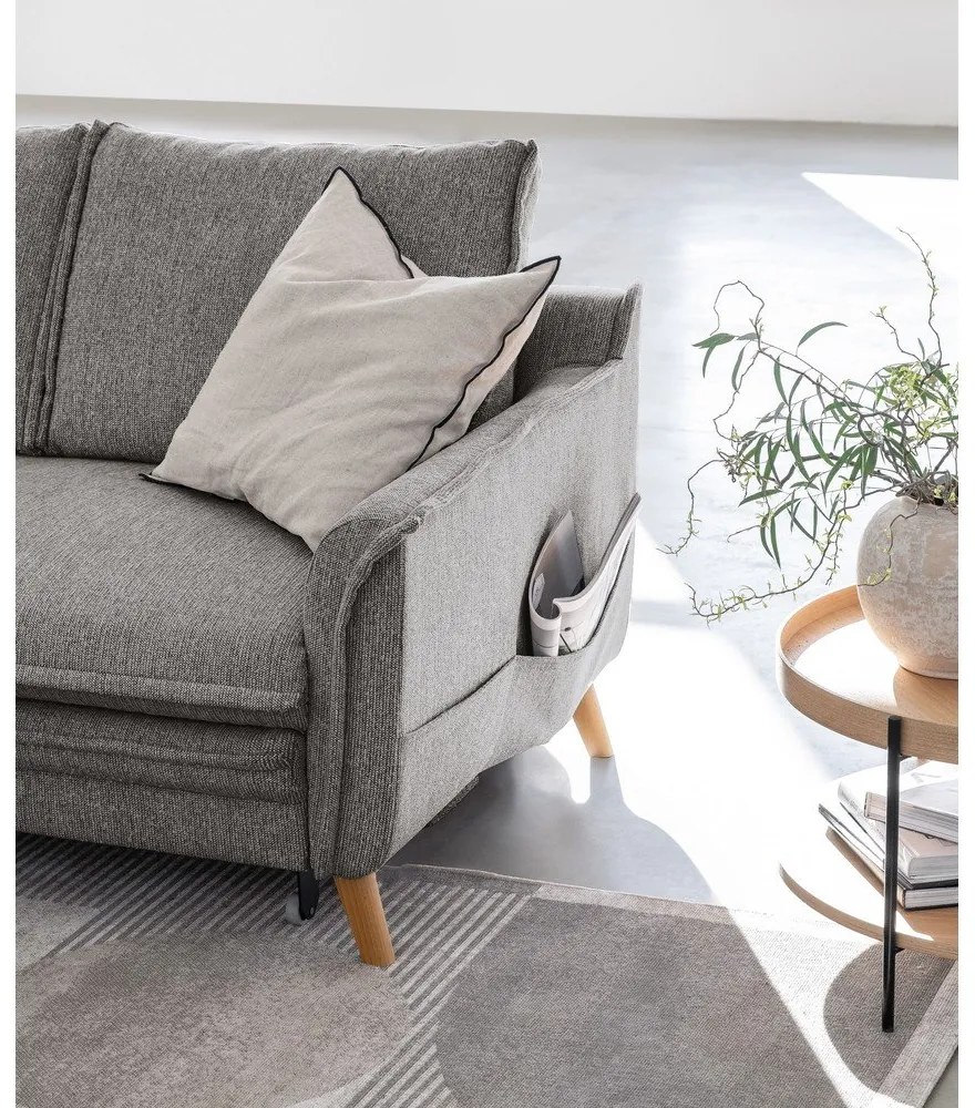 Sivá rozkladacia rohová pohovka (ľavý roh) Charming Charlie – Miuform