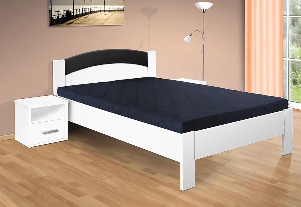 Nabytekmorava Drevená posteľ Jason 200x140 cm farba lamina: biela 113, typ úložného priestoru: bez úložného priestoru, typ matraca: matraca 19 cm Orthopedy maxi