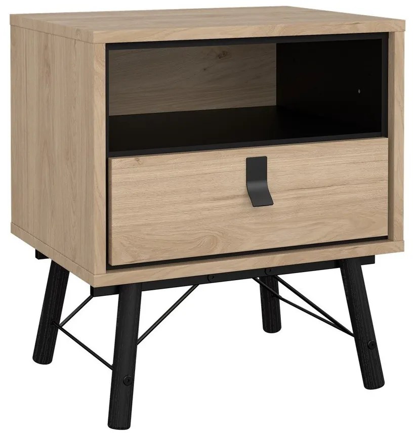 Nočný stolík v dekore duba v prírodnej farbe Ry – Tvilum