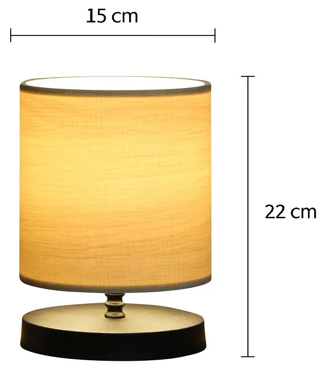 Stolná lampa Elena béžovo-čierna