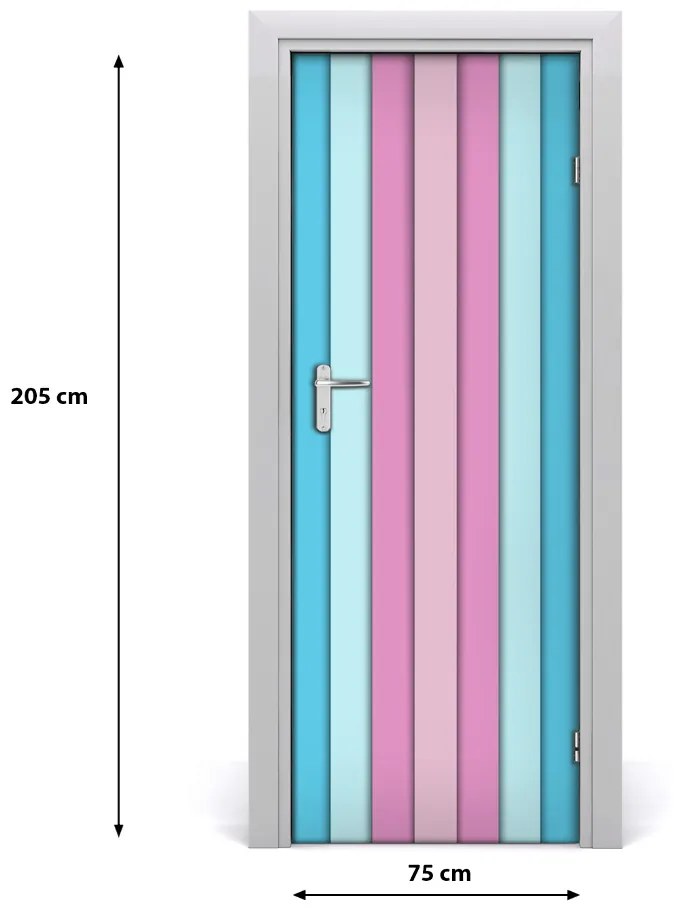 Fototapeta na dvere farebné pásy 75x205 cm