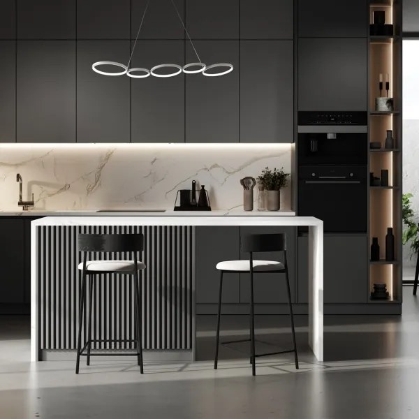 LED Luster na lanku OLYMPIA 5xLED/10W/230V šedá