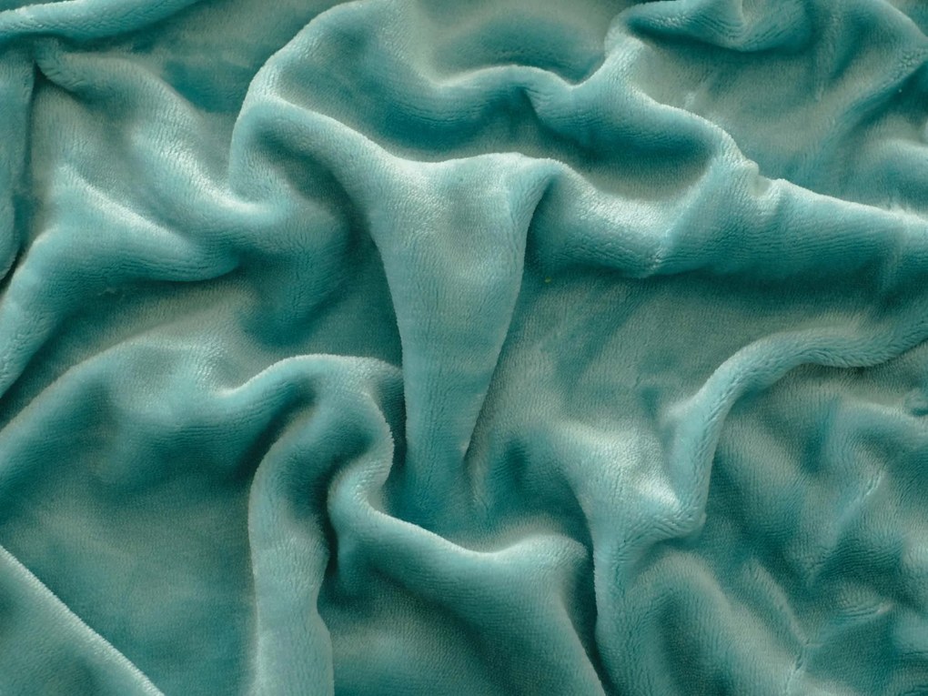 Plachta mikroplyš Exclusive 140 × 200 cm – svetlotyrkysová