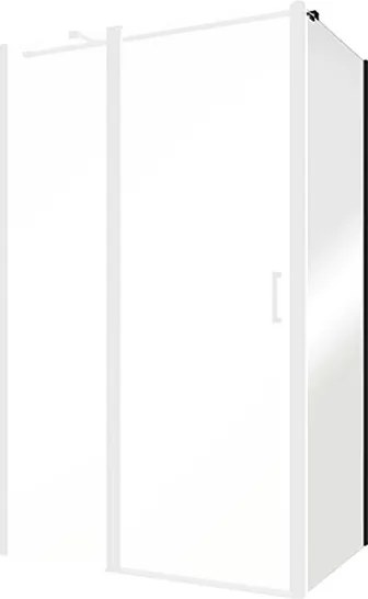 Besco Pevná bočná stena EXO-CH BLACK 80x190 (90x190, 100x190) BESCO-Rozmery: šírka: 90