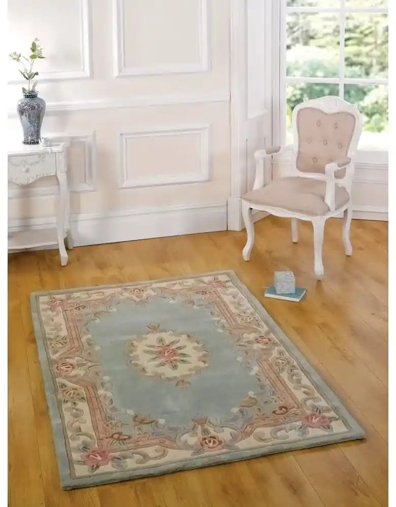 Zelený vlnený koberec Flair Rugs Aubusson, 120 × 180 cm | BIANO