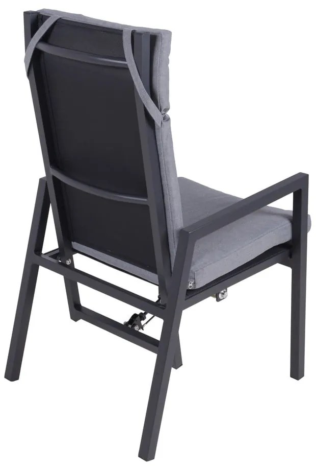 Sivá kovová záhradná stolička Sintra – Garden Pleasure