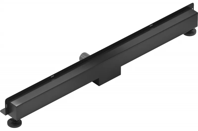 Mexen Flat nerezový sprchový žľab na stenu 90 cm vzor WALL, čierny, 1730090