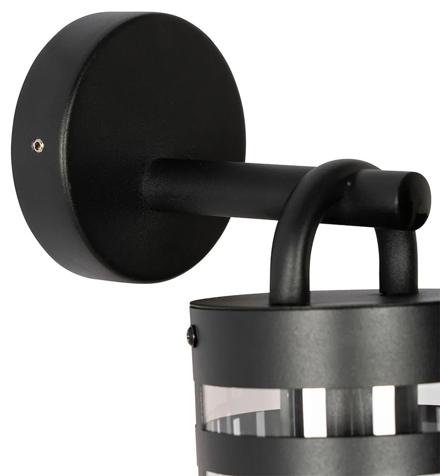 Priemyselná vonkajšia nástenná lampa čierna IP44 - Ruben