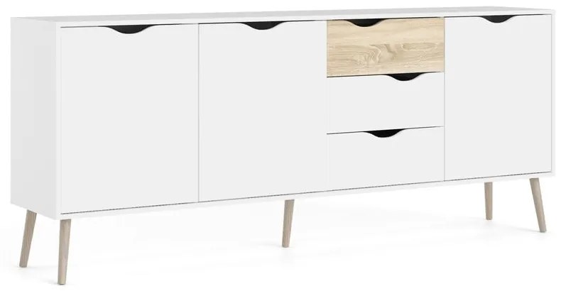 Biela komoda 196x82x39 cm Oslo – Tvilum