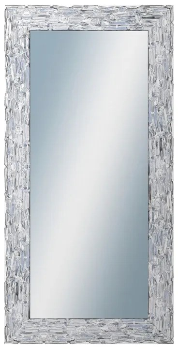 DANTIK - Zrkadlo v rámu, rozmer s rámom 60x120 cm z lišty Travertino strieborné (2893)