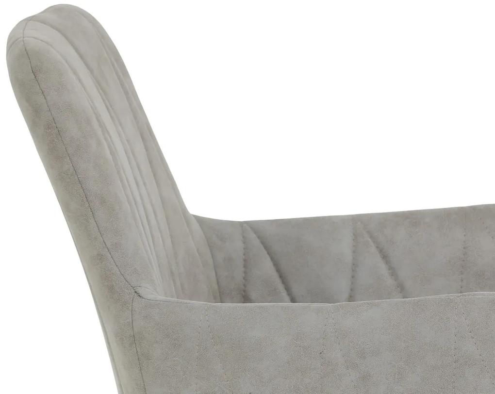 Otočná jedálenská stolička Gesa, šedo-béžová vintage optika kože