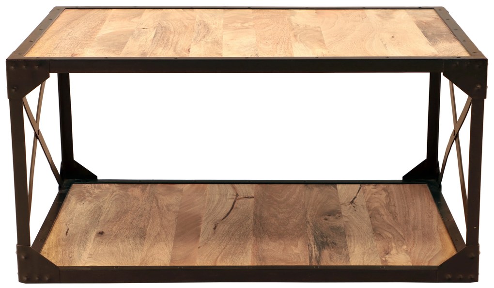 furniture-nabytek.cz - Konferenčný stolík kov drevo mango 90x45x60