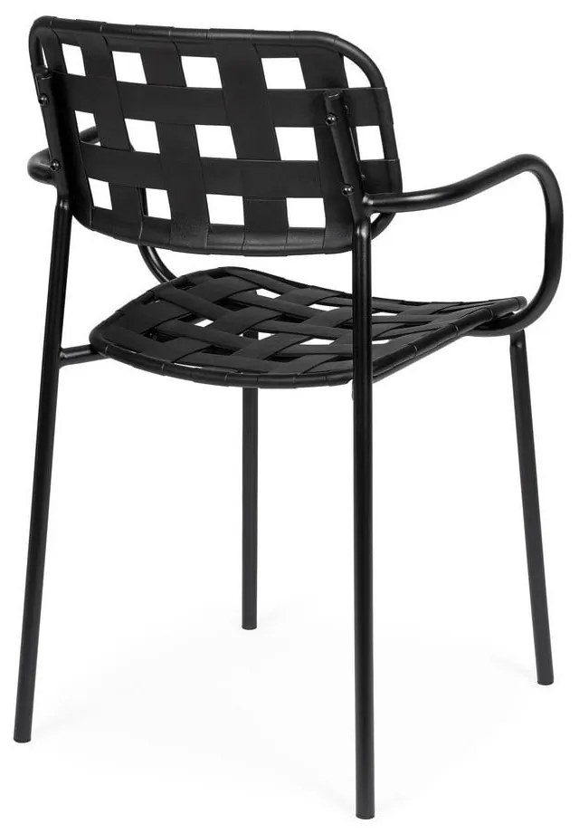 Čierne kovové záhradné stoličky v súprave 4 ks Clover – Bizzotto