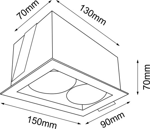 Brosline 3035 - Podhľadové svietidlo CAGE 2xGU10/10W/230V biele