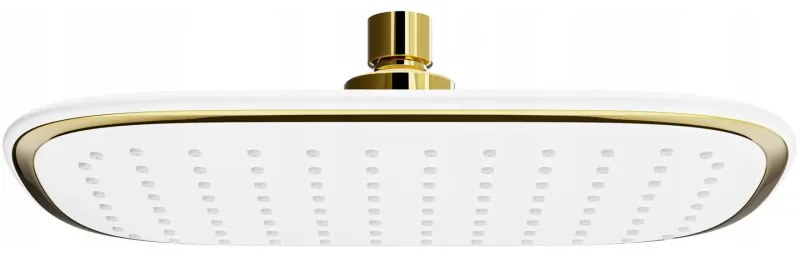 Mexen príslušenstvo, sprchová hlavica 25x19 cm D-49, biela-zlatá, 79749-25