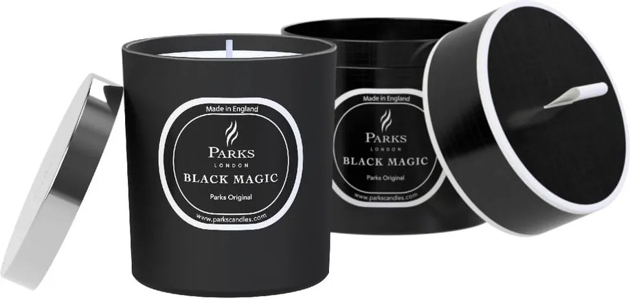 Sviečka s vôňou vanilky, pačuli a levandule Parks Candles London Black Magic, 45 hodín horenia