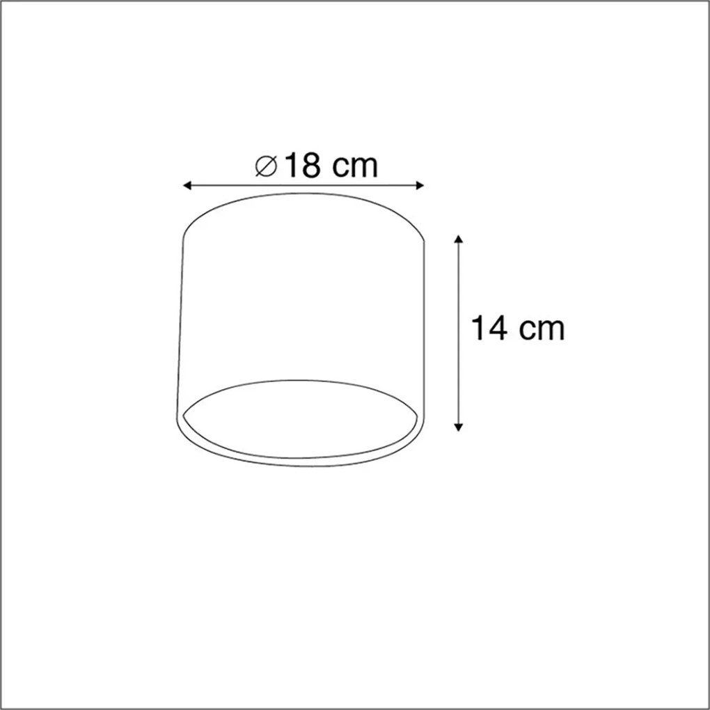 Tienidlo na lampu z látky svetlohnedá 18/18/14