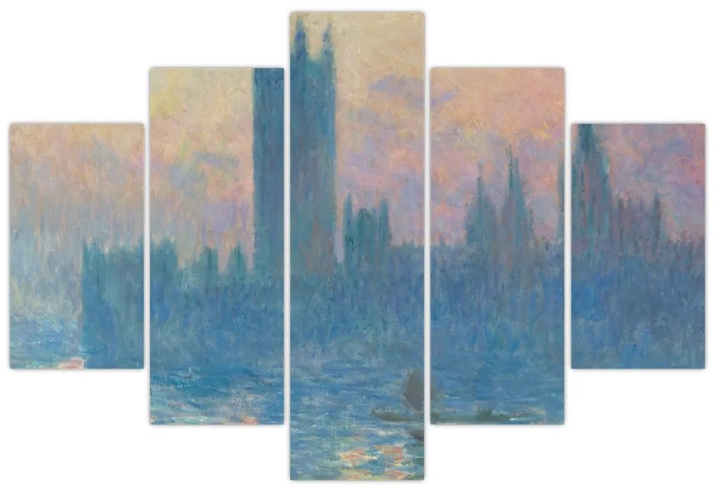 Obraz - Claude Monet, The Houses of Parliament, Sunset, reprodukcia (150x105 cm)
