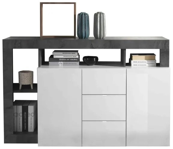 Komoda LENOR biela/antracit