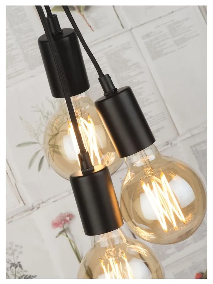 Čierno-sivá stojacia lampa s kovovým tienidlom (výška 190 cm) Oslo – it's about RoMi