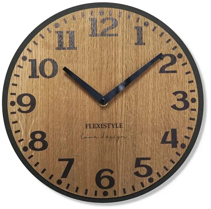 Drevené nástenné hodiny dub ELEGANTE 50cm