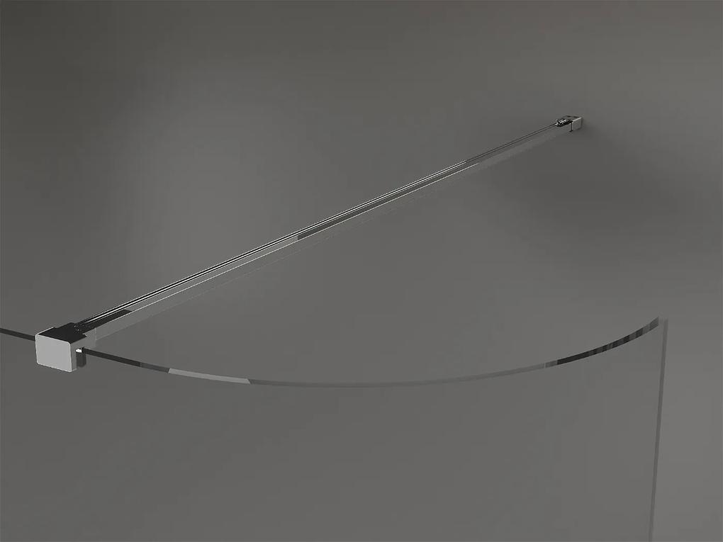 Mexen Kioto, zaoblená sprchová zástena 140 x 200 cm, 8mm číre sklo, chrómový profil, 800-140-101-01-06