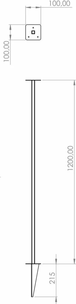 Stojan na vtáčie kŕmidla 120 cm, corten CORGARDEN 1042