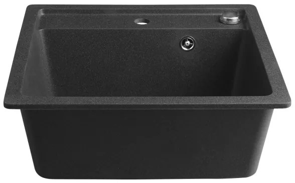 Sapho - Kuchynský drez 53x50 cm granit/čierny
