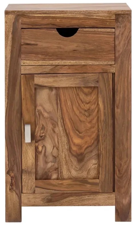 furniture-nabytek.cz - Masívna skrinka do kúpeľne Lagos z palisandru, lakovaná, hnedá – 46×30×80 cm