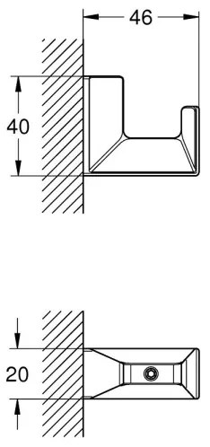 GROHE 40782000 - Háčik na župan SELECTION CUBE lesklý chróm
