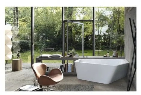 Duravit Paiova 5 - Vaňa do pravého rohu 1770x1300 mm, s panelom a podstavcom, biela 700395000000000