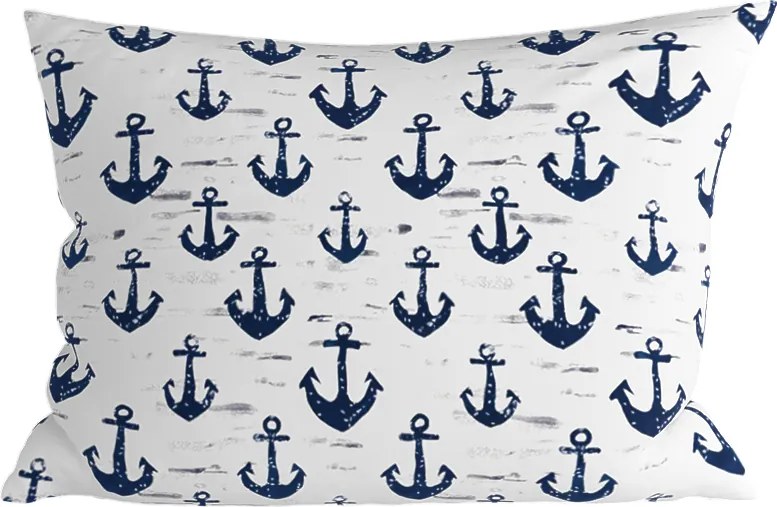 Bavlnená obliečka na vankúš NAVYSTA POLY 50x70 cm, modro-biela