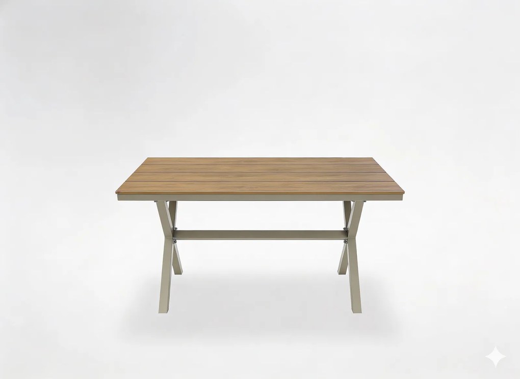 CH Béžový záhradný hliníkový stôl Beno