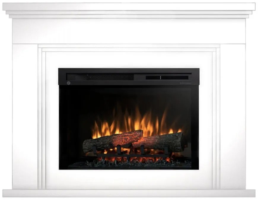 Elektrický krb Adrilla 26 biela lesk