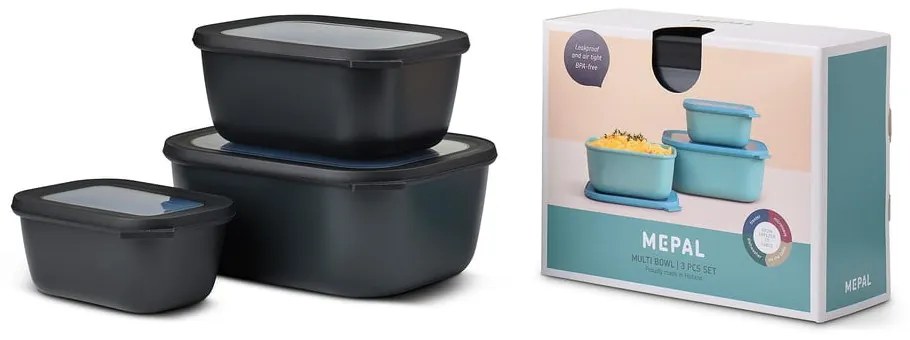 Potravinové škatuľky v súprave 3 ks Cirqula – Mepal