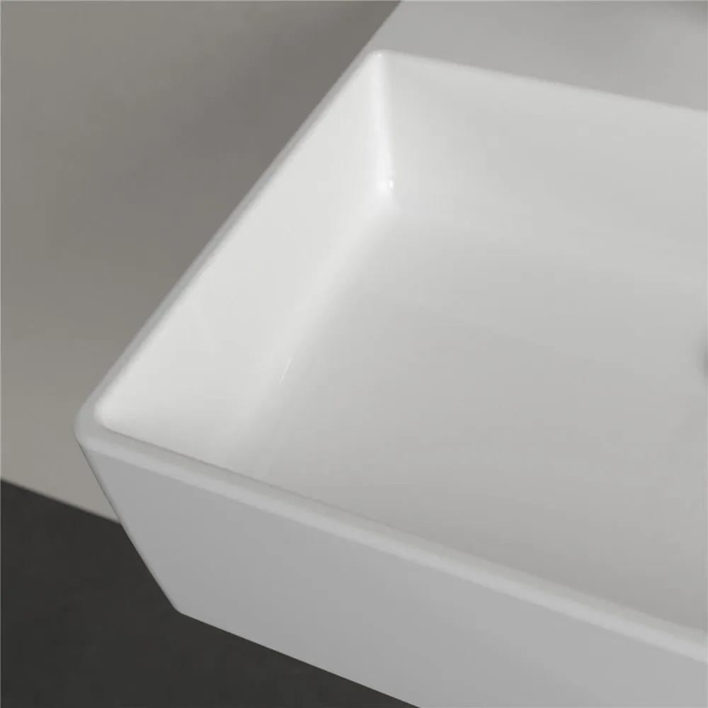VILLEROY &amp; BOCH Memento 2.0 závesné umývadlo s otvorom, s prepadom, 500 x 420 mm, biela alpská, s povrchom CeramicPlus, 4A2250R1
