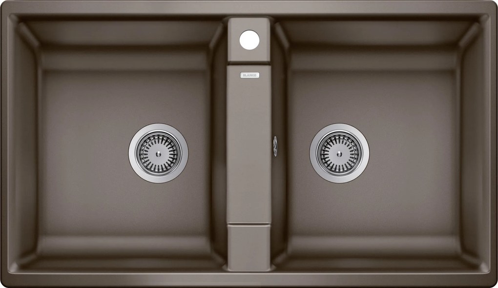 Blanco Zia 9, silgranitový drez 860x500x190 mm, 2-komorový, kávová, BLA-516683