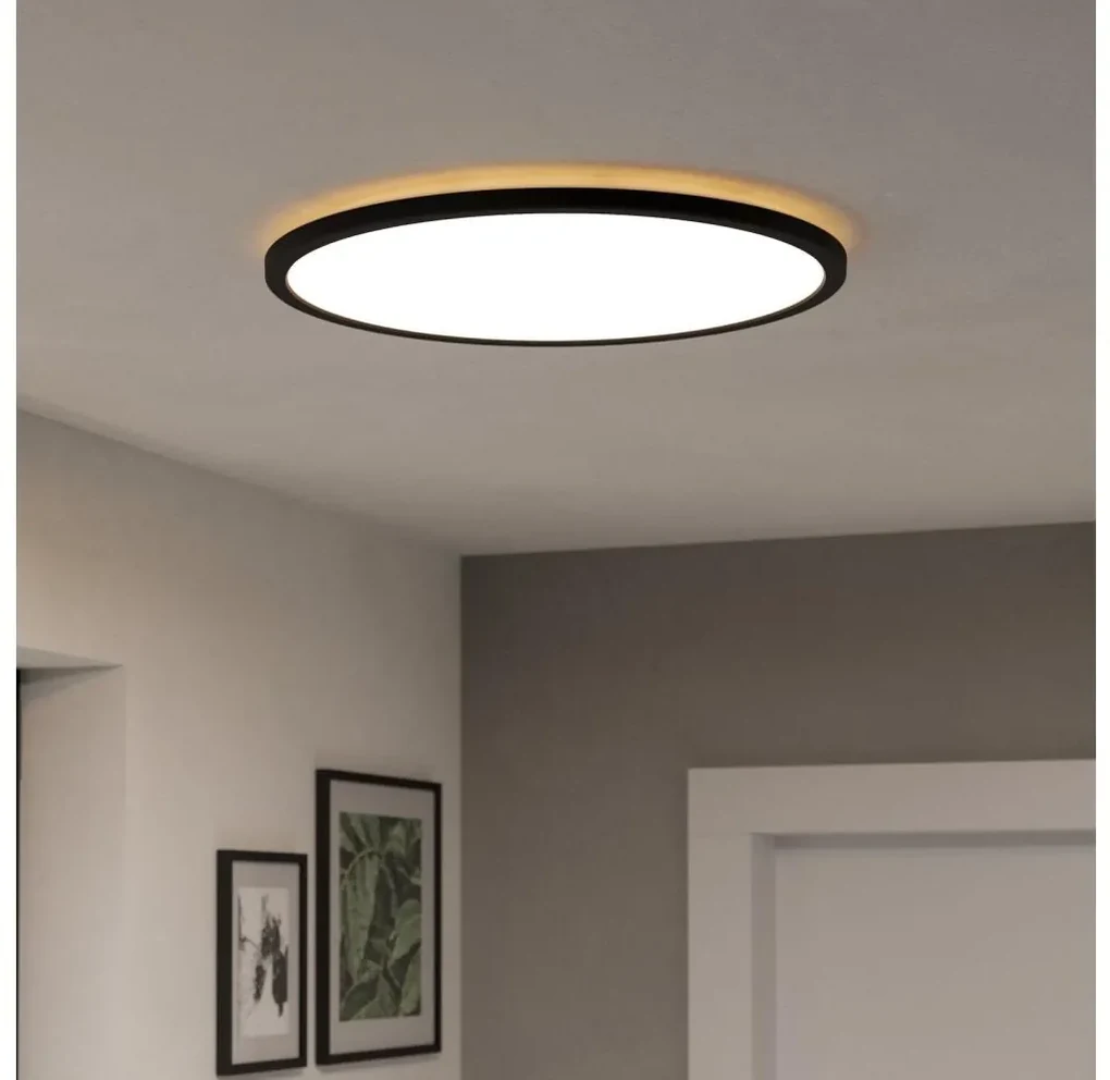 Eglo 901465-LED RGBW St. kúpeľ. svietidlo ROVITO-Z 16,8W/230V pr.50cm IP44 čierna EG901465