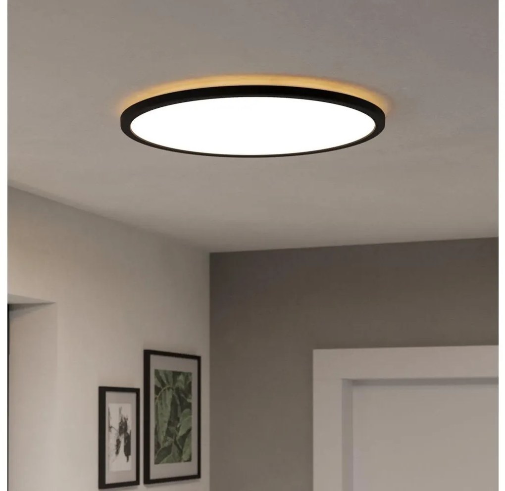 Eglo 901465-LED RGBW St. kúpeľ. svietidlo ROVITO-Z 16,8W/230V pr.50cm IP44 čierna