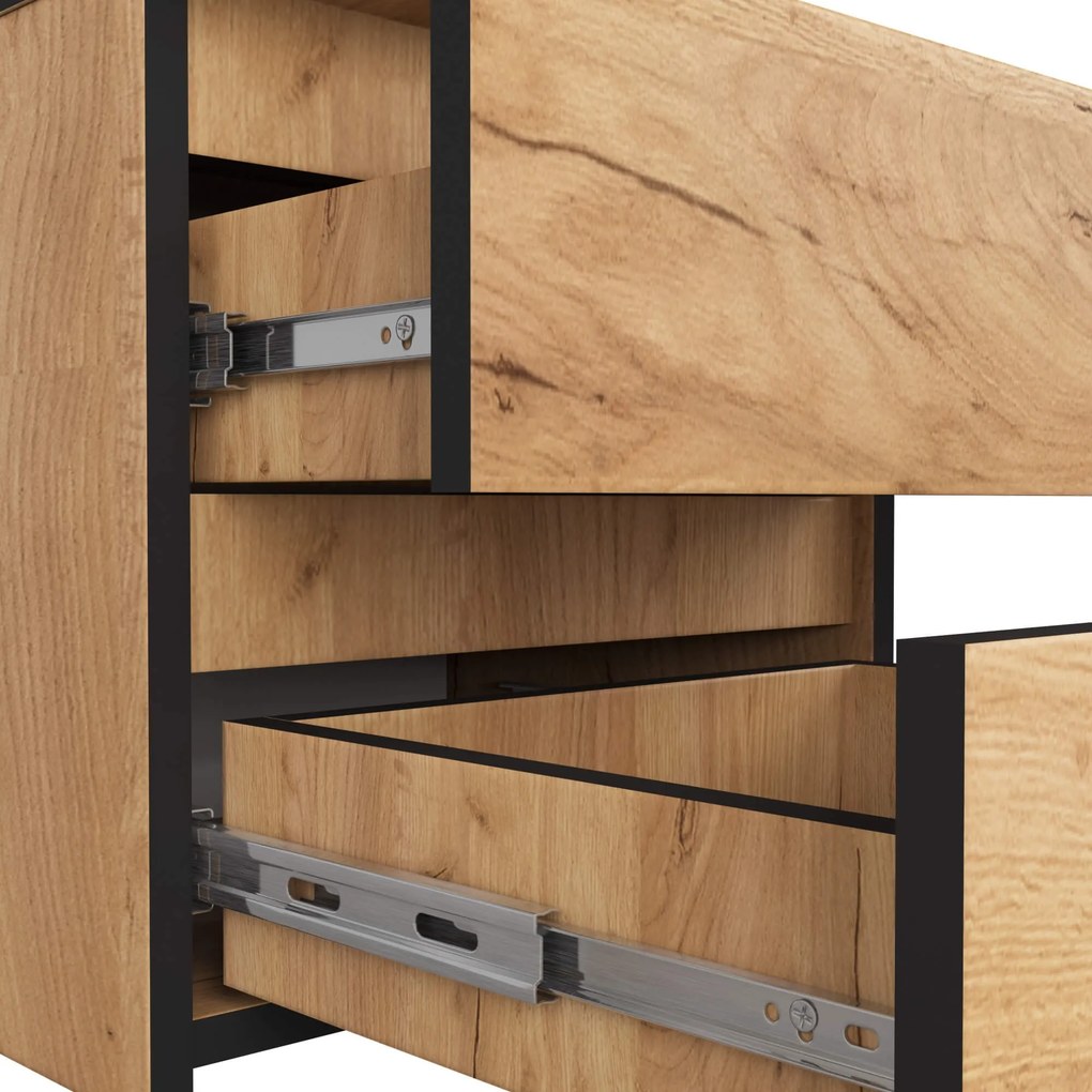 Nočný stolík CL2 40 cm dub craft zlatý