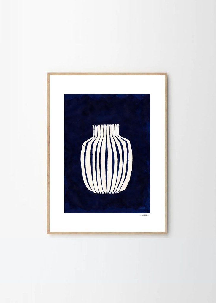 THE POSTER CLUB Autorský plagát Blue Vase by Ana Frois 30 x 40 cm